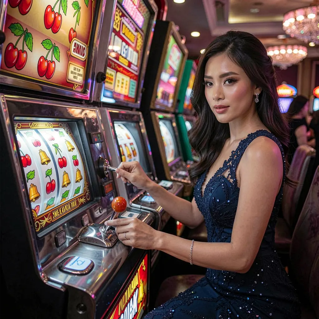 BOSSPAY99 – Discover high quality slot games designed for Malaysian players A confident Malaysian player enjoying modern slot machines in a stylish casino atmosphere at BOSSPAY99 with bright lights and immersive gameplay